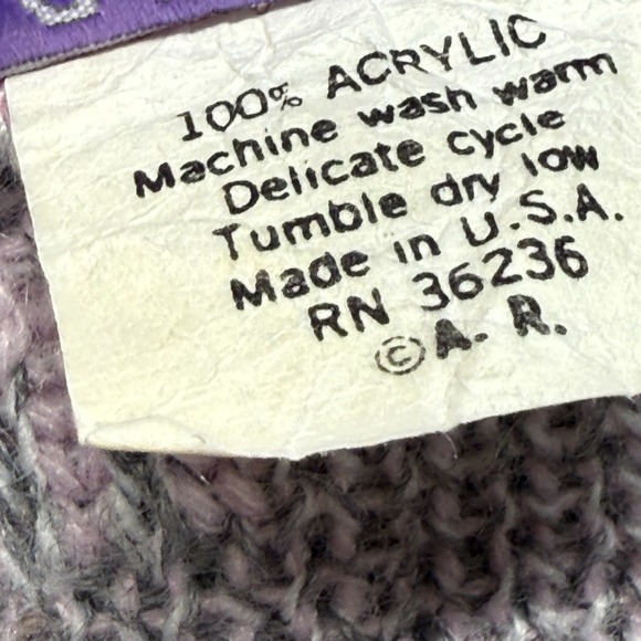 Vintage 80s Sweater Dancing Pig Hearts Fairy Kei Harajuku All Over Print‎ Size M - Picture 3 of 10